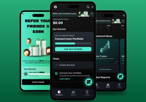 Mobile App Development Package Example: RAFA AI Investment & Trading App Developed