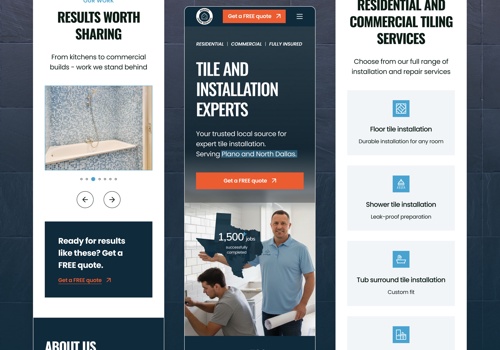 Search Engine Optimization Package Example: Website Launch and Local SEO for Tile Services