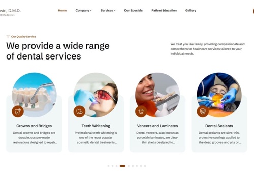 Web Design Package Example: Dr. Richard Baldwin