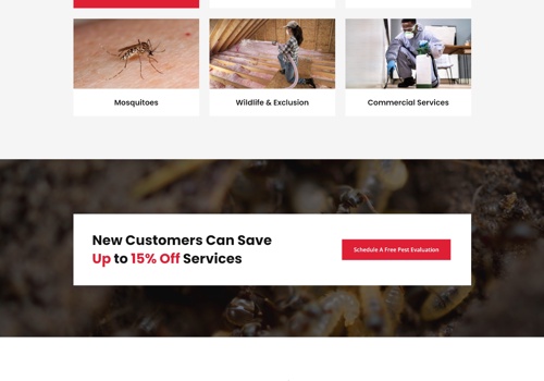 Web Design Package Example: Mid South Pest Control Website