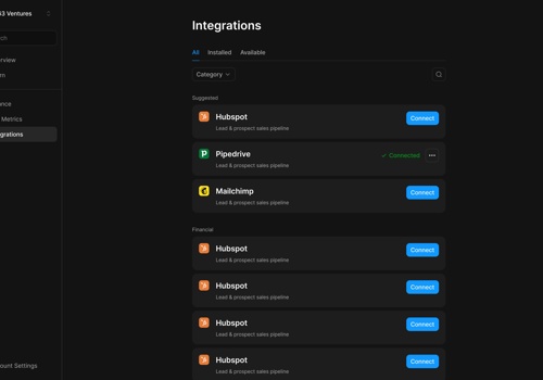 UX/UI Design Package Example: Financial forecasting app – MVP in 2 months