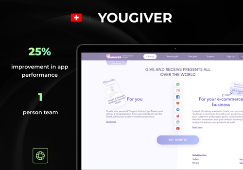 Mobile App Development Package Example: YouGiver - Crypto Investment App Development