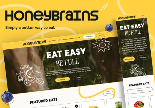 Web Design Package Example: Honeybrains: Healthy Food, Smarter UX
