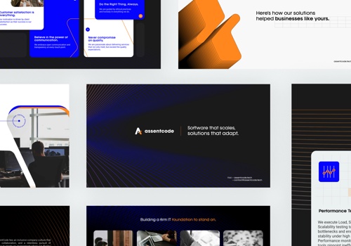 Graphic Design Package Example: Company profile for an IT company