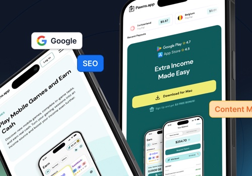 Search Engine Optimization Package Example: Pawns.app Traffic Improves by 50% in 3 Months