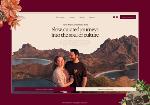 Branding Package Example: On Way Storytellers — slow travel media
