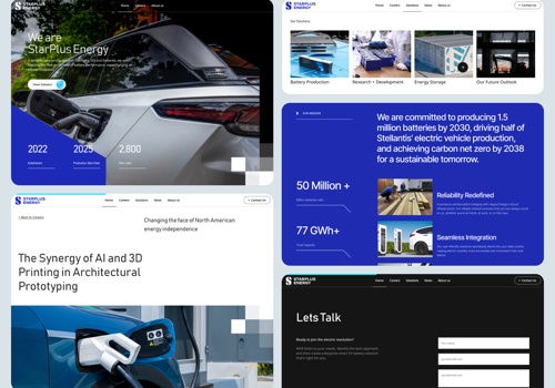 Web Design Package Example: StarPlus Energy Website