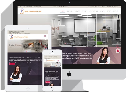 Web Development Package Example: Richa Infosystems Corporate Website