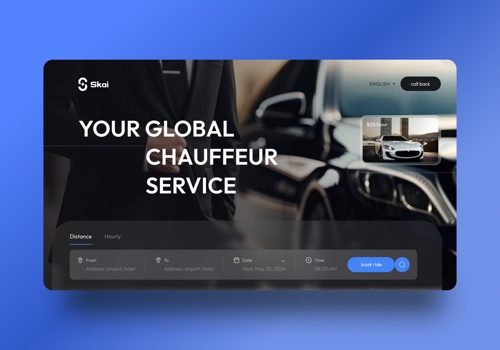 Web Design Package Example: SkaiWay Landing Page