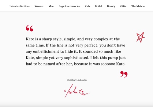 Web Development Package Example: Christian Louboutin