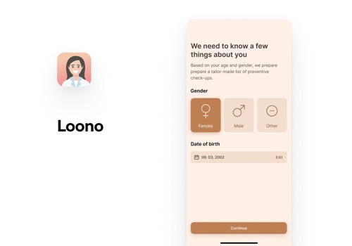 Mobile App Development Package Example: Loono: Preventivka