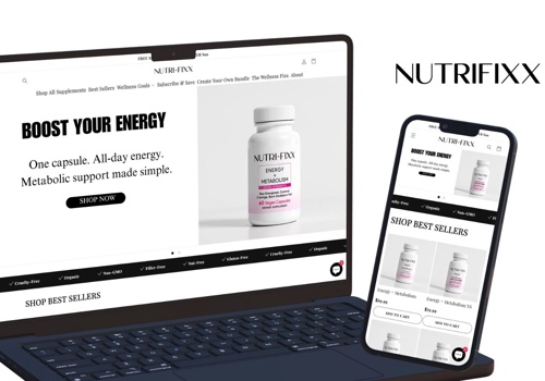Branding Package Example: The Nutri Fixx Website