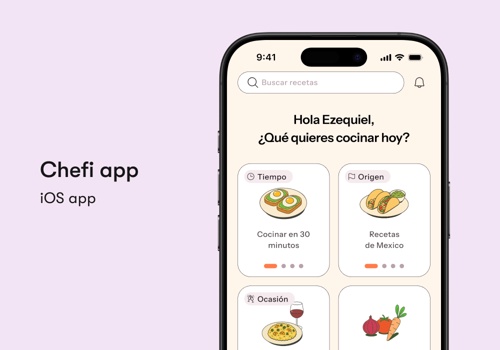 UX/UI Design Package Example: Chefi app