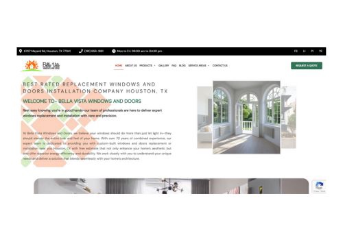 Web Design Package Example: Bella Vista Windows and Doors- Web Design, Develop