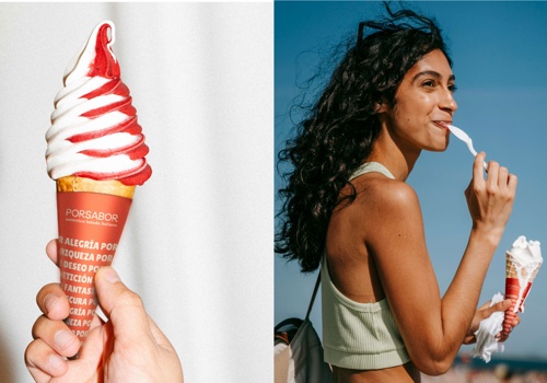 Branding Package Example: Porsabor — branding of the ice cream café in Tener