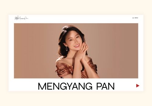 Web Design Package Example: Mengyang Pan Website Redesign