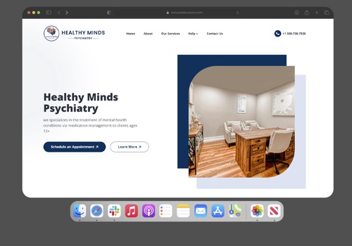 Web Design Package Example: Custom PHP Website For Healthy Minds Psychiatry