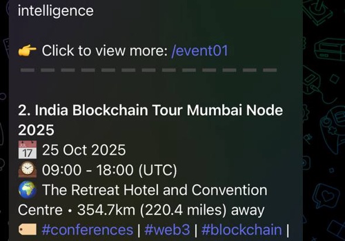 Blockchain Package Example: EVENTO - Telegram Bot