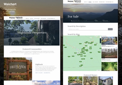 Web Design Package Example: Weichert, Realtors, Highlands Properties