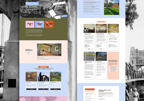 UX/UI Design Package Example: Witton Barracks Community Centre