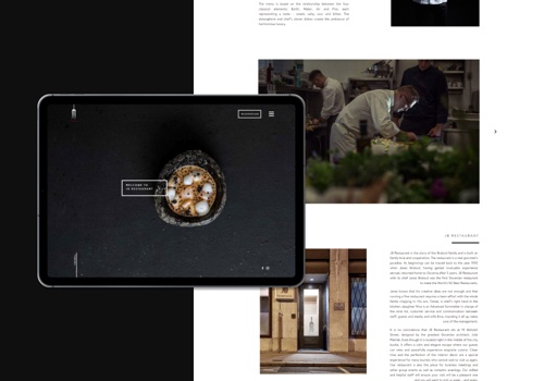 UX/UI Design Package Example: Fine dining website