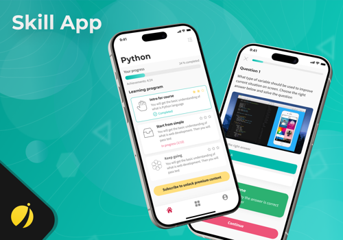 UX/UI Design Package Example: Skill App - Learn Coding