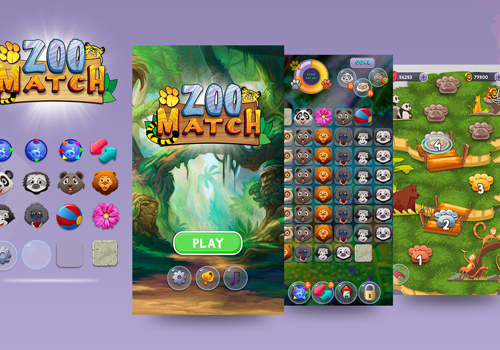 Web Design Package Example: Zoo Match