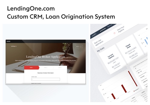 Custom Software Development Package Example: LendingOne - Loan origination platform /Custom CRM