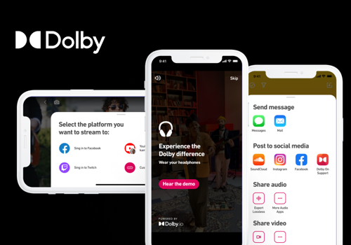 Mobile App Development Package Example: Dolby On - Record high-quality audio on the go