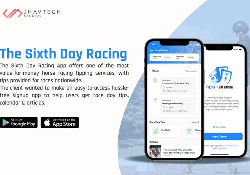 Mobile App Development Package Example: The Sixth Day Racing