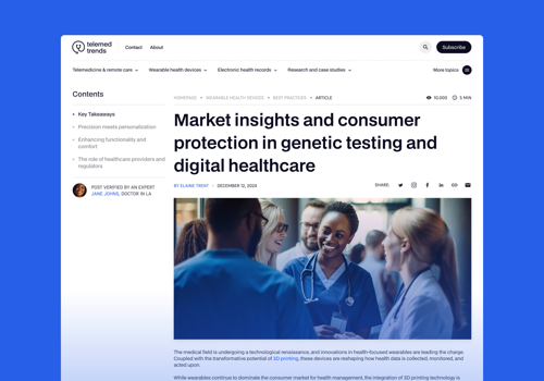 Branding Package Example: Telemedicine informational website redesign