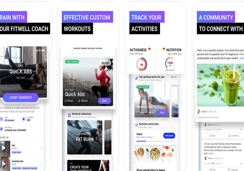 Mobile App Development Package Example: Fitwell Smart Fitness Coach App