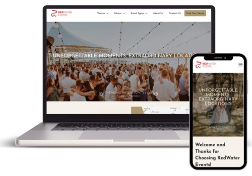 Web Design Package Example: RedWater Events Website