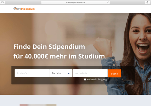 Web Development Package Example: myStipendium.de