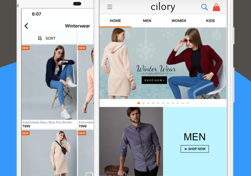 Mobile App Development Package Example: Cilory - eCommerce Fashion Portal