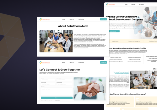 Web Development Package Example: Informative Website for a Pharma Network Developer