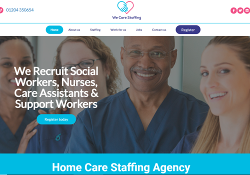 Web Design Package Example: New Website - Care Agency