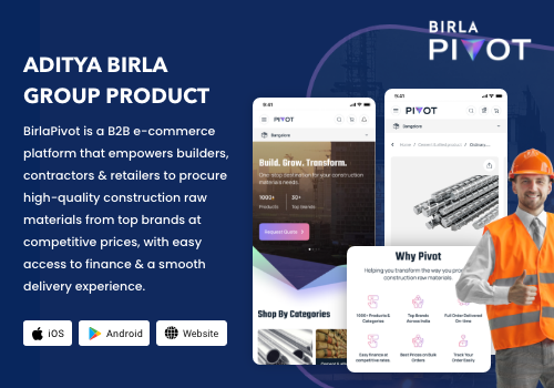 UX/UI Design Package Example: BirlaPivot-B2B e-commerce platform