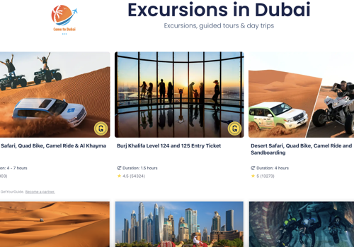 Affiliate Marketing Package Example: Come to Dubai (DXB)