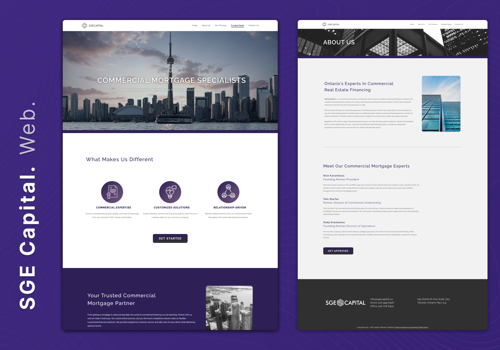 Web Design Package Example: SGE Capital