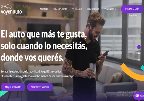 Web Development Package Example: Voy en Auto Car Rental Website