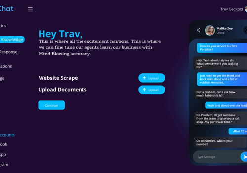 Custom Software Development Package Example: OpenAI ChatGpt Chatbot App for Social Media