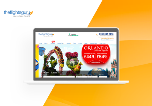 Web Development Package Example: The Flights Guru - Travel & Hospitality