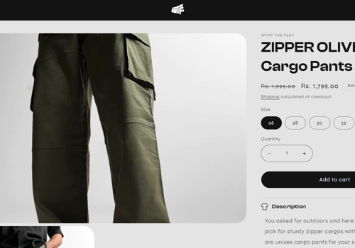 E-Commerce Development Package Example: What The Flex