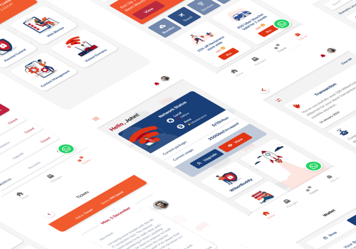 UX/UI Design Package Example: Wibernet