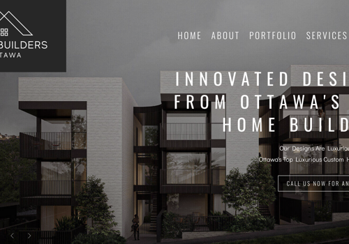 Web Design Package Example: Custom Luxury Home Builders In Ottawa