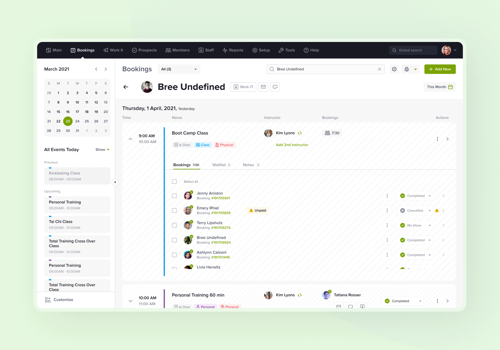 UX/UI Design Package Example: Redesign of Scheduling experience for ClubReady