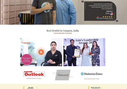 Search Engine Optimization Package Example: SEO and Local SEO for Cosmodontist India