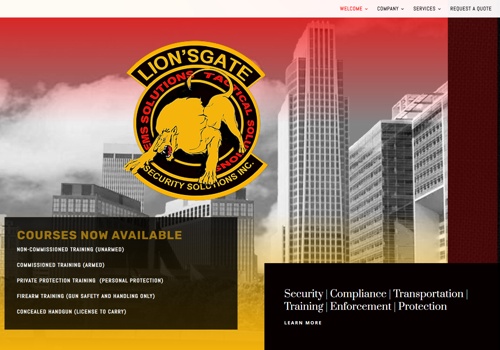 Web Design Package Example: Web Design Visual - Lions Gate Security Solutions