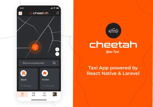 Mobile App Development Package Example: Cheetah Taxi Service app